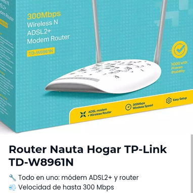 Router Nauta Hogar TP-Link TD-W8961N 300Mbps